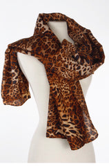 Brown or gold leopard print long 14