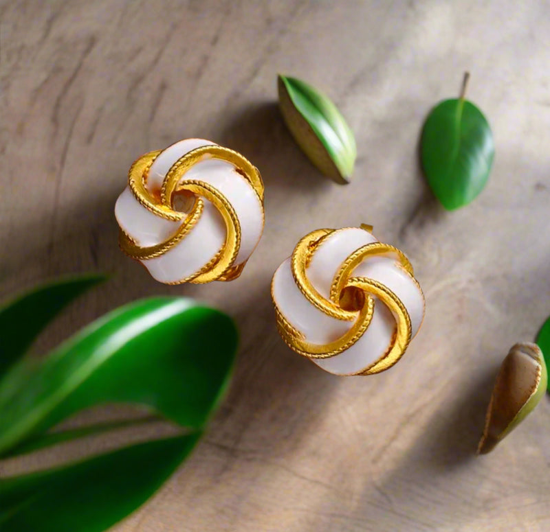 Intertwined Knot Clip On Earrings in Multi