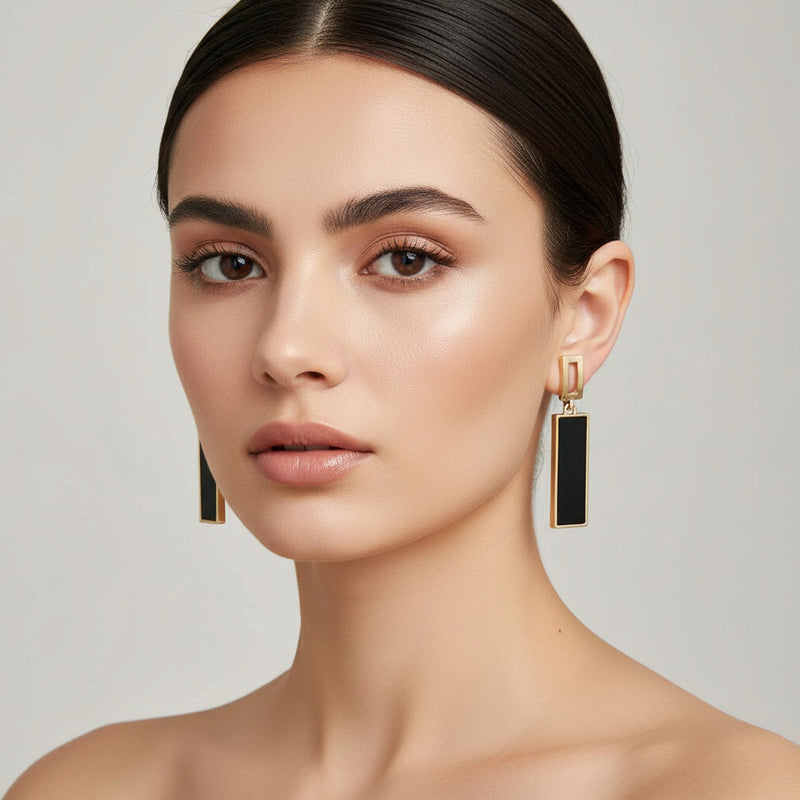 Clip on silver, blue and shimmer odd shaped bead necklace and earring set