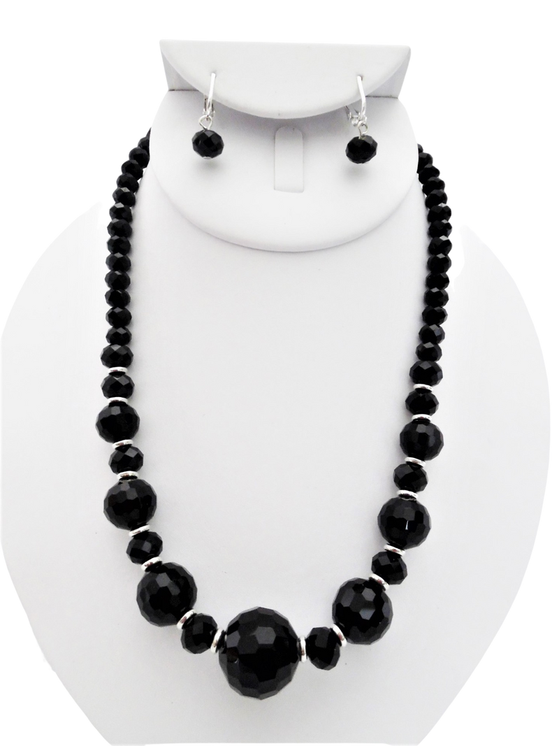 Super Tiny Black Seed Bead Necklace / Choker, Tiny Black Opaque Seed Bead  Shiny or MATTE, Choose a Length, Minimalist, Formal Now also 8/0!