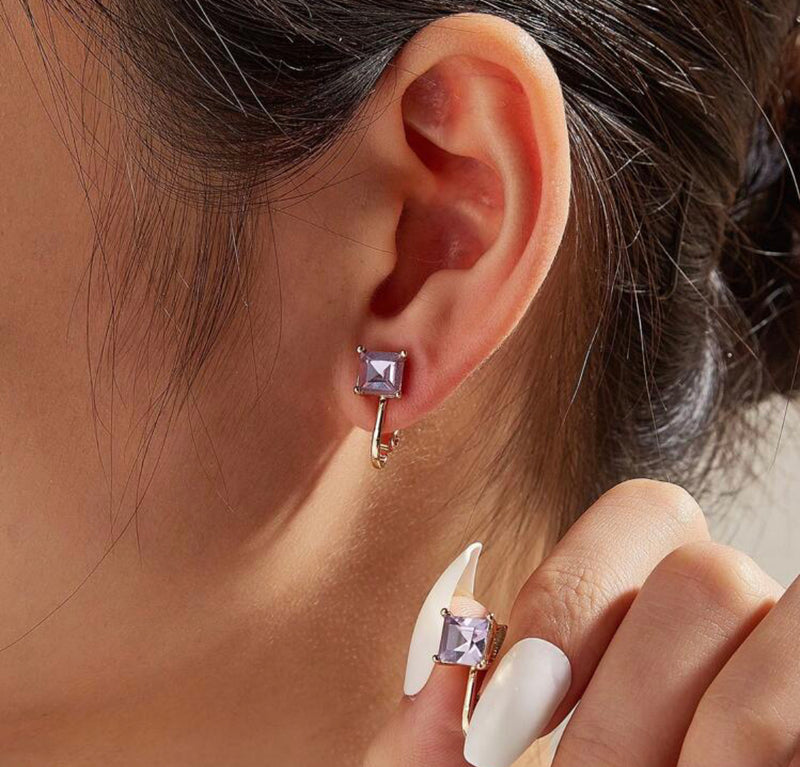 Buy Purple Earrings for Women by Jewels galaxy Online | Ajio.com