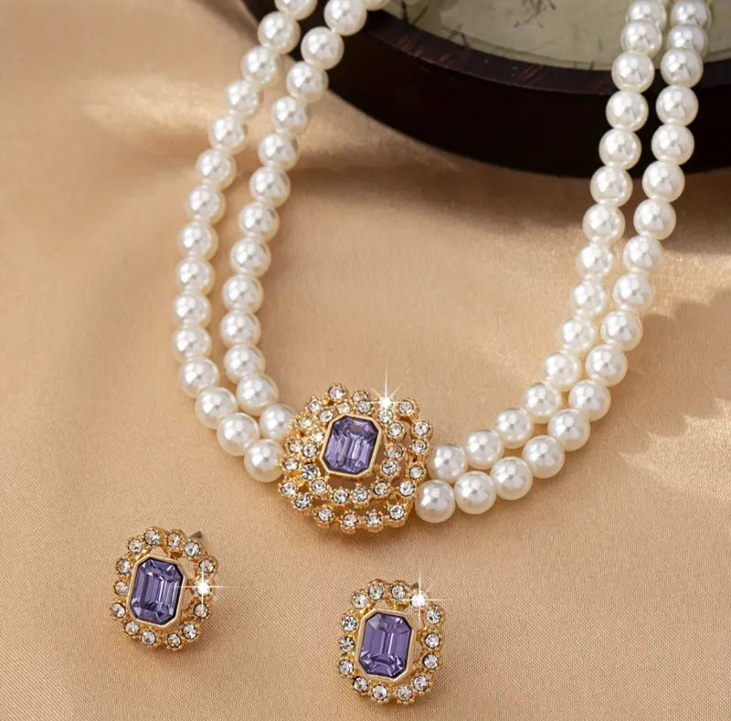 Pierced 2" gold wire and small pearl twisted hoop earrings