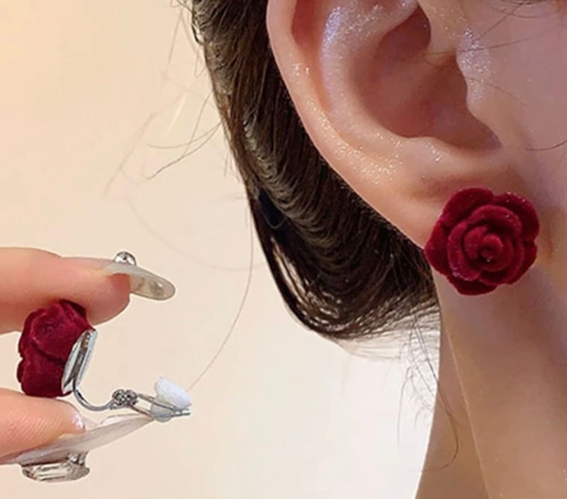 Clip on 3/4" small silver textured round scoop style earrings