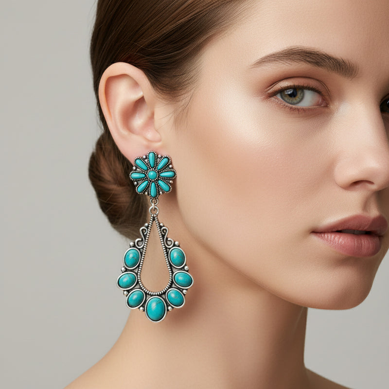 Pierced 2" gold wire and small pearl twisted hoop earrings