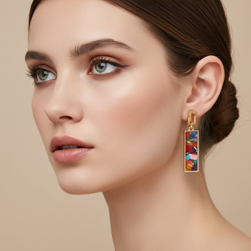 Clip on gold, pearl and clear stone dangle pearl necklace set