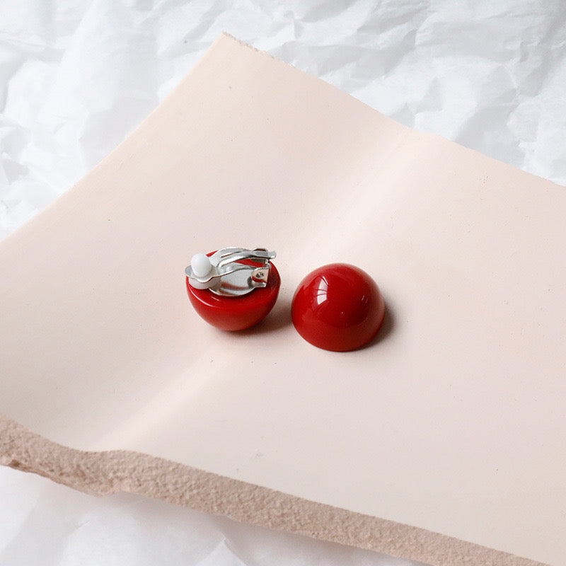 Clip on silver, blue and shimmer odd shaped bead necklace and earring set