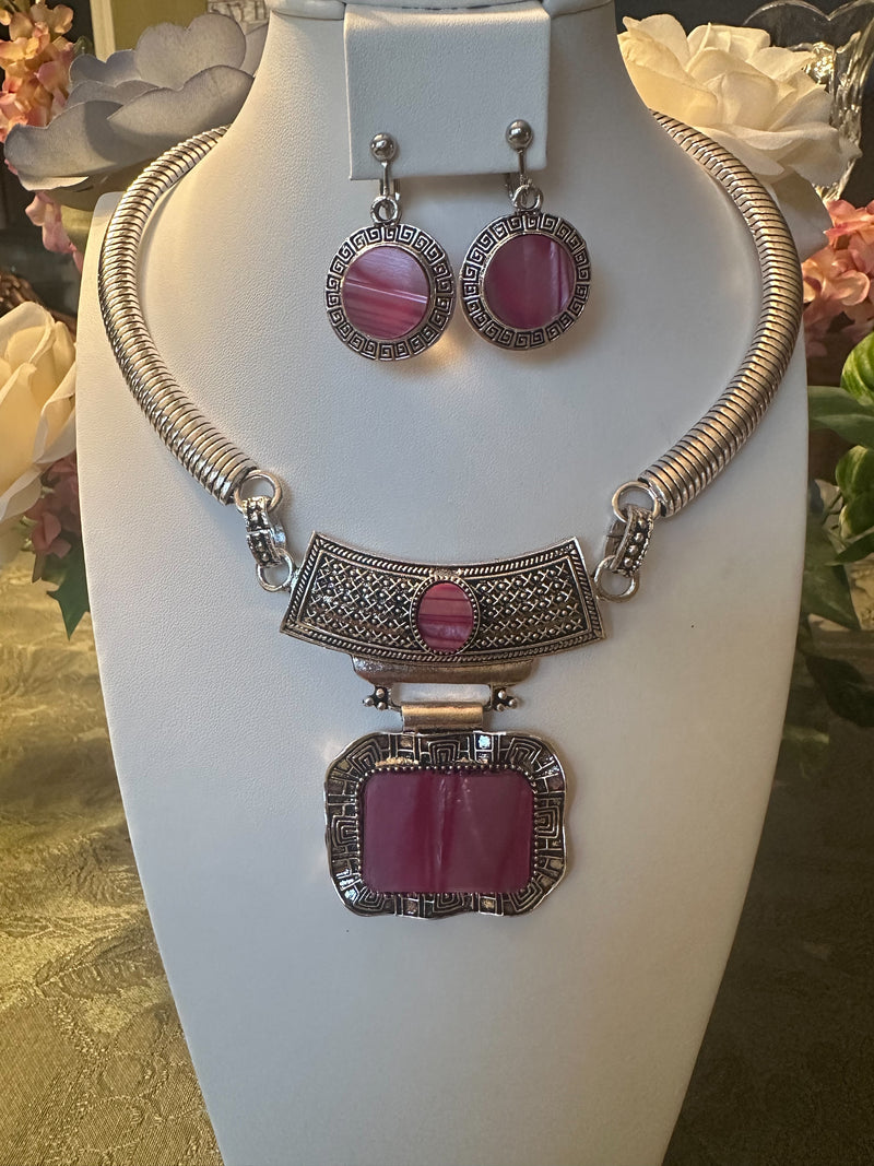 Clip on 2" silver wrinkled odd shaped dangle earrings