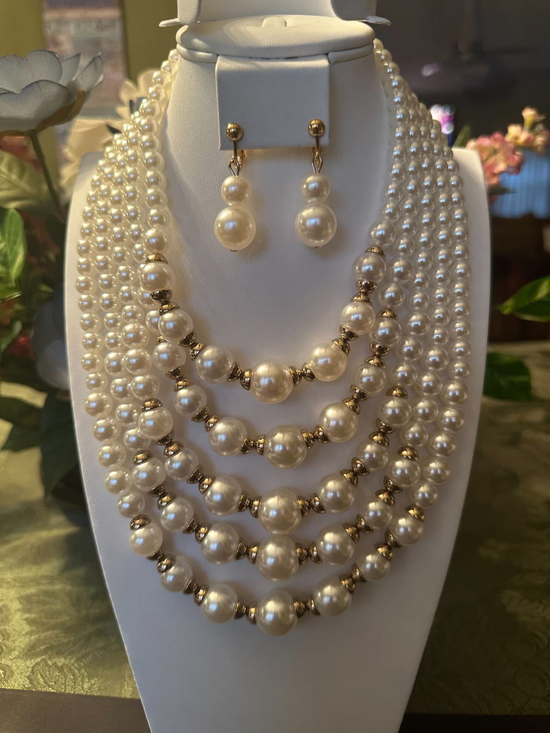 Clip on 2 1/2" round gold top earrings with dangle turquoise woven hoop