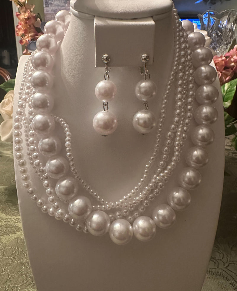 Clip on 2 1/2" round gold top earrings with dangle turquoise woven hoop