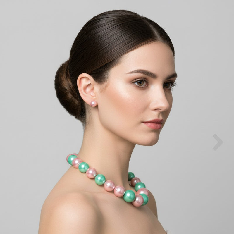 Pierced 2" gold wire and small pearl twisted hoop earrings