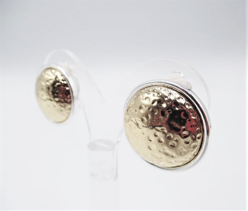 Clip on silver 2 3/4"  XL indented dangle teardrop earrings