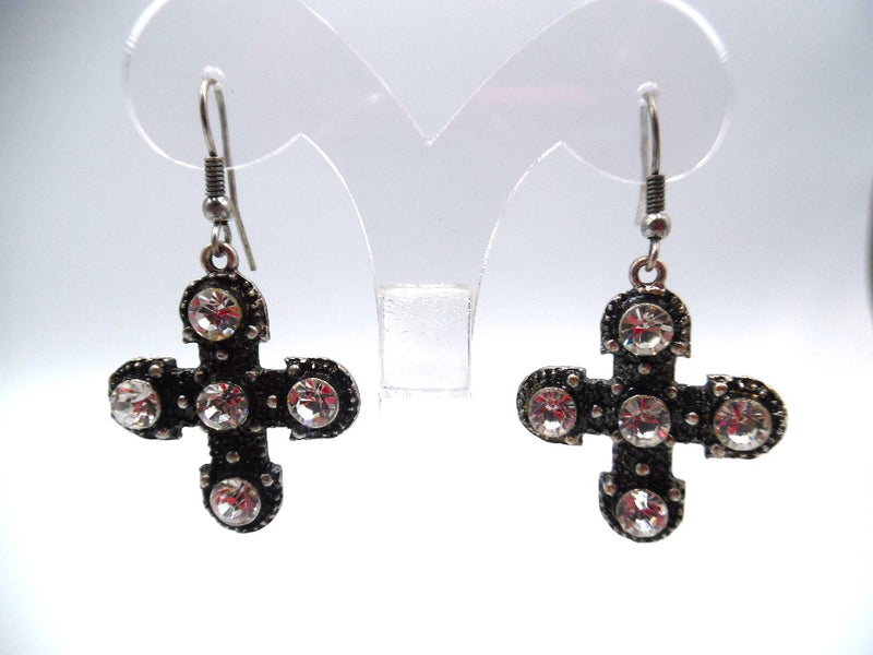 Cross dangle earrings Amen silver love crucifix large size | online sales  on HOLYART.com