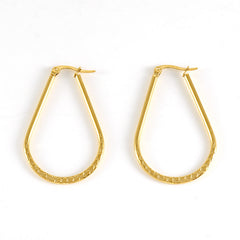 DSN Pierced gold stainless steel U-shaped earrings