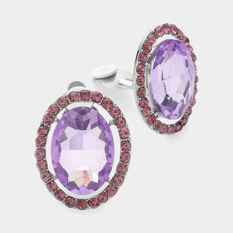 Clip on 3/4" small silver textured round scoop style earrings