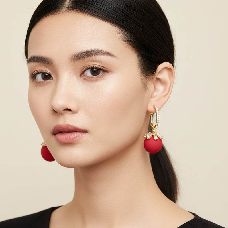 Clip on 1 1/4" large shiny gold loose woven round button style earrings