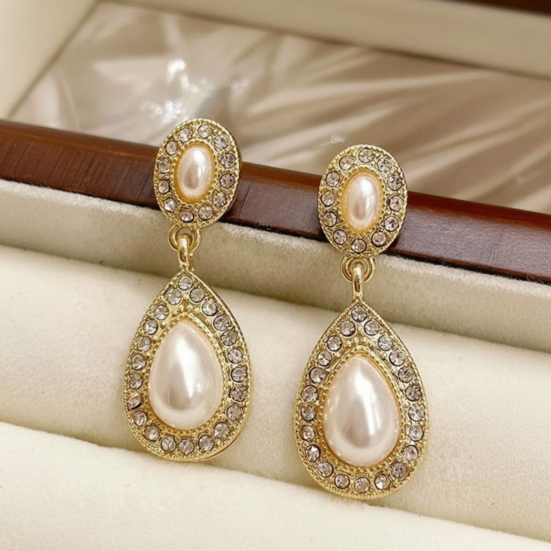 Clip on 3 1/4" xlong copper comfort fit coil dangle brown string earrings