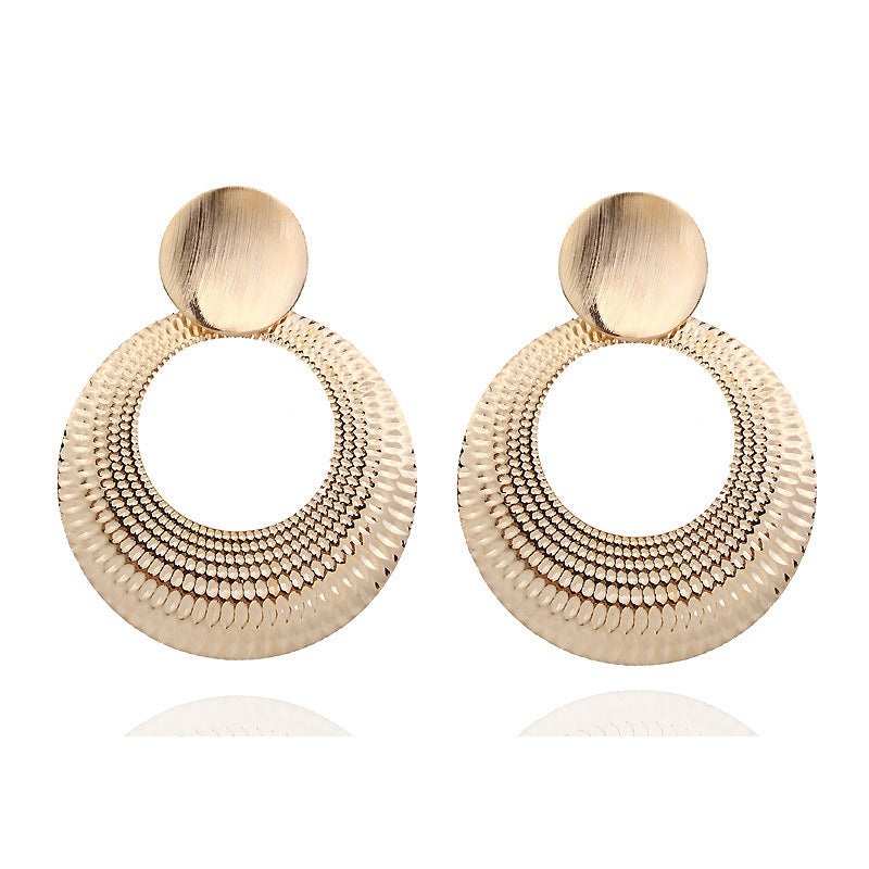 Clip on 2 1/4" gold, white acrylic dangle earrings