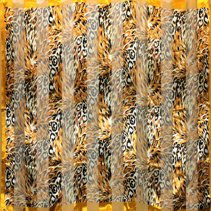 Black, Brown, or gold leopard print polyester print 42" X 42"scarf