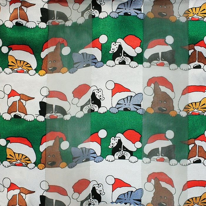 Cat and Dog polyester long Christmas scarf